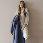 Saranoni WAFFLE KNIT XL THROW BLANKETS - 