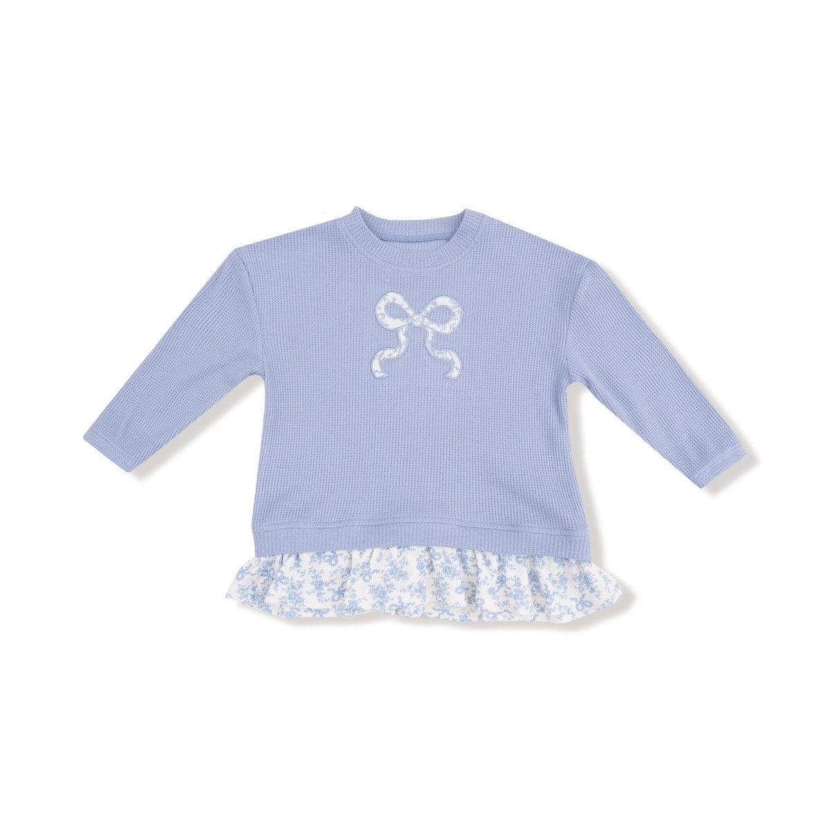 Angel Dear Waffle Pullover With Ruffle Top And Ribbed Leggings Set - Everetts Place Boutique - 