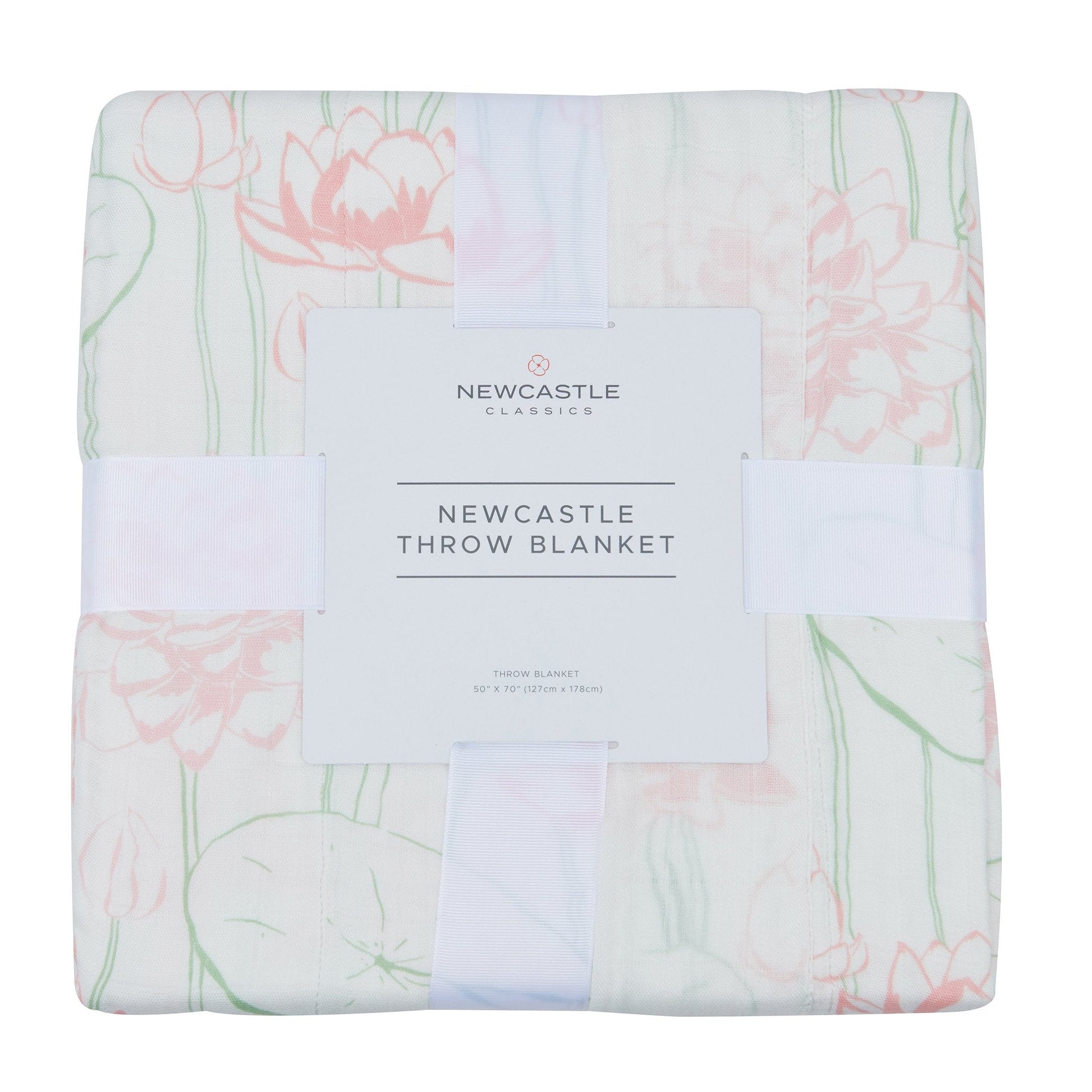 Water Lily Bamboo Throw Blanket 100 Percent Soft Thermal Regulating Fabric 50 X 70 Inches Newcastle Classics