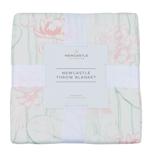 Water Lily Bamboo Throw Blanket 100 Percent Soft Thermal Regulating Fabric 50 X 70 Inches Newcastle Classics