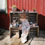 Mushie Water Resistant Long Sleeve Bib for Kids with Wide Pocket and Velcro Closure - Everetts Place Boutique - 