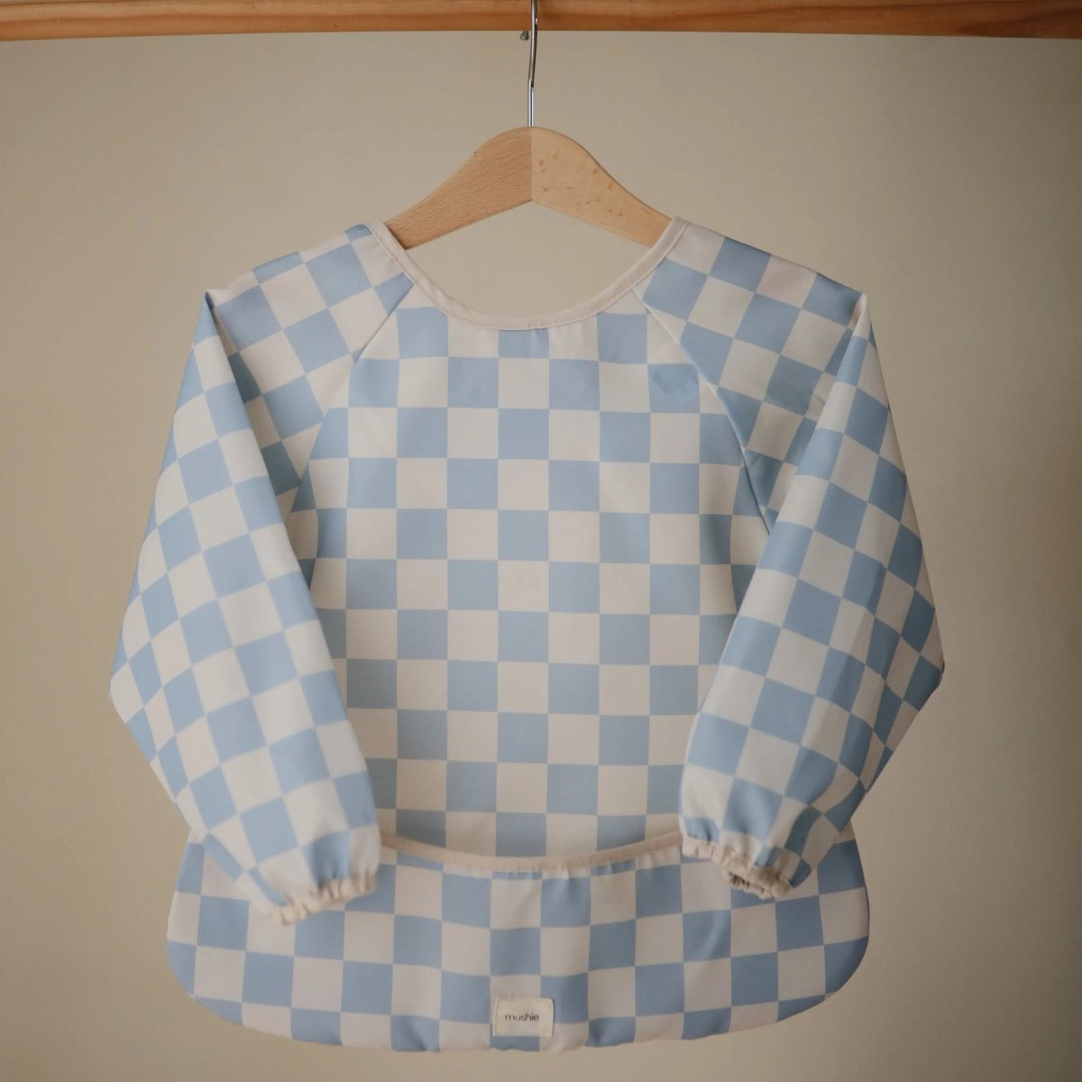 Mushie Water Resistant Long Sleeve Bib for Kids with Wide Pocket and Velcro Closure - Everetts Place Boutique - 