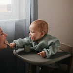 Mushie Water Resistant Long Sleeve Bib for Kids with Wide Pocket and Velcro Closure - Everetts Place Boutique - 