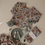 Mushie Water Resistant Long Sleeve Bib for Kids with Wide Pocket and Velcro Closure - Everetts Place Boutique - 