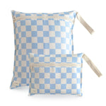 Mushie Water Resistant Wet Bag for Swimsuits and Dirty Clothes with Zipper Closure and Machine Washable Material -