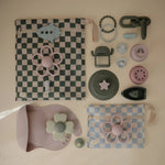 Mushie Water Resistant Wet Bag for Swimsuits and Dirty Clothes with Zipper Closure and Machine Washable Material -