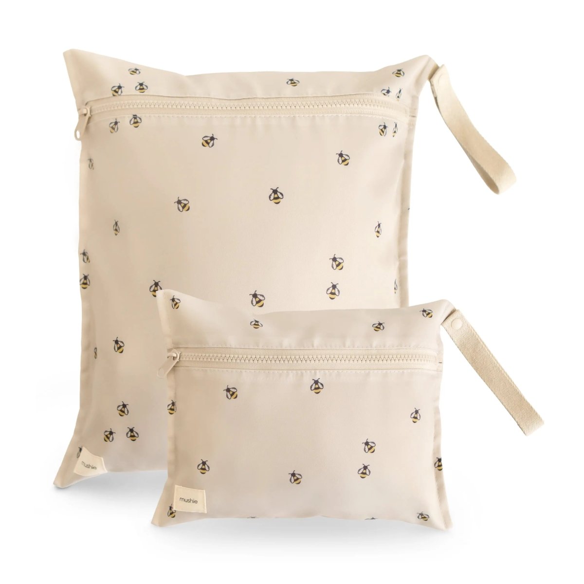 Mushie Water Resistant Wet Bag for Swimsuits and Dirty Clothes with Zipper Closure and Machine Washable Material -