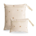 Mushie Water Resistant Wet Bag for Swimsuits and Dirty Clothes with Zipper Closure and Machine Washable Material -