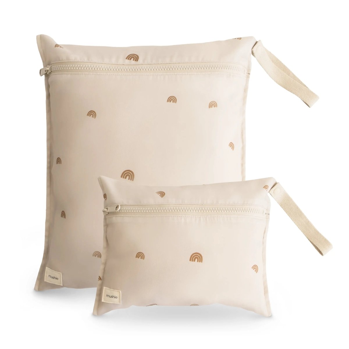 Mushie Water Resistant Wet Bag for Swimsuits and Dirty Clothes with Zipper Closure and Machine Washable Material -