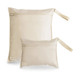 Mushie Water Resistant Wet Bag for Swimsuits and Dirty Clothes with Zipper Closure and Machine Washable Material -