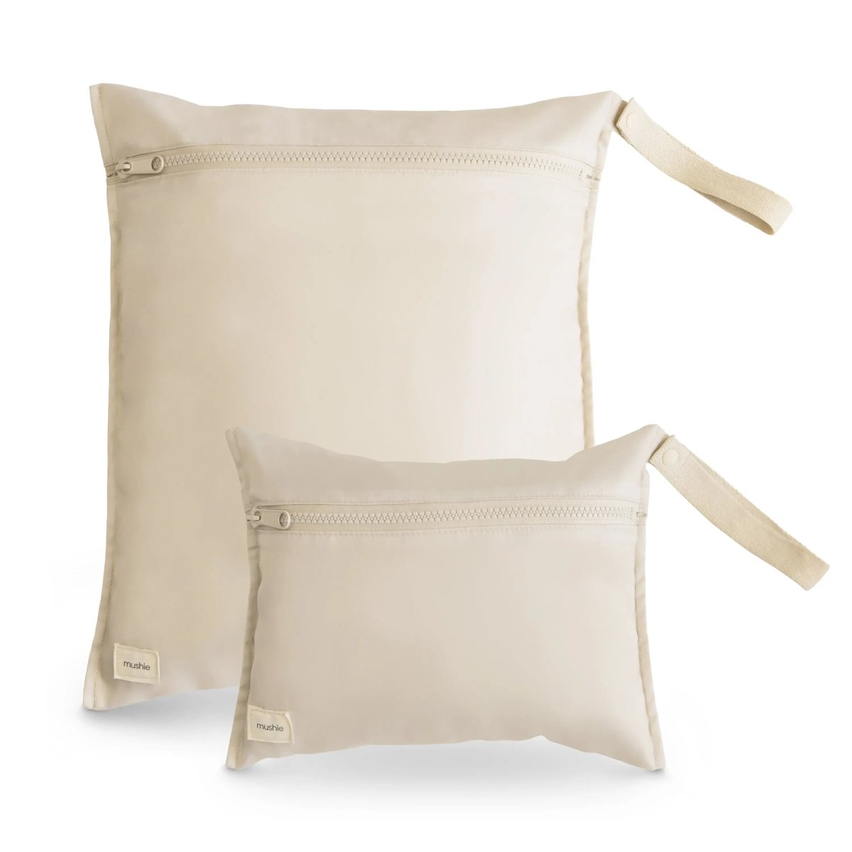 Mushie Water Resistant Wet Bag for Swimsuits and Dirty Clothes with Zipper Closure and Machine Washable Material -