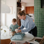 Mushie Water Resistant Wet Bag for Swimsuits and Dirty Clothes with Zipper Closure and Machine Washable Material -