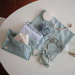 Mushie Water Resistant Wet Bag for Swimsuits and Dirty Clothes with Zipper Closure and Machine Washable Material -