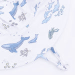 Angel Dear Watercolor Blue Whales - Wide Brim Sun Hat - 