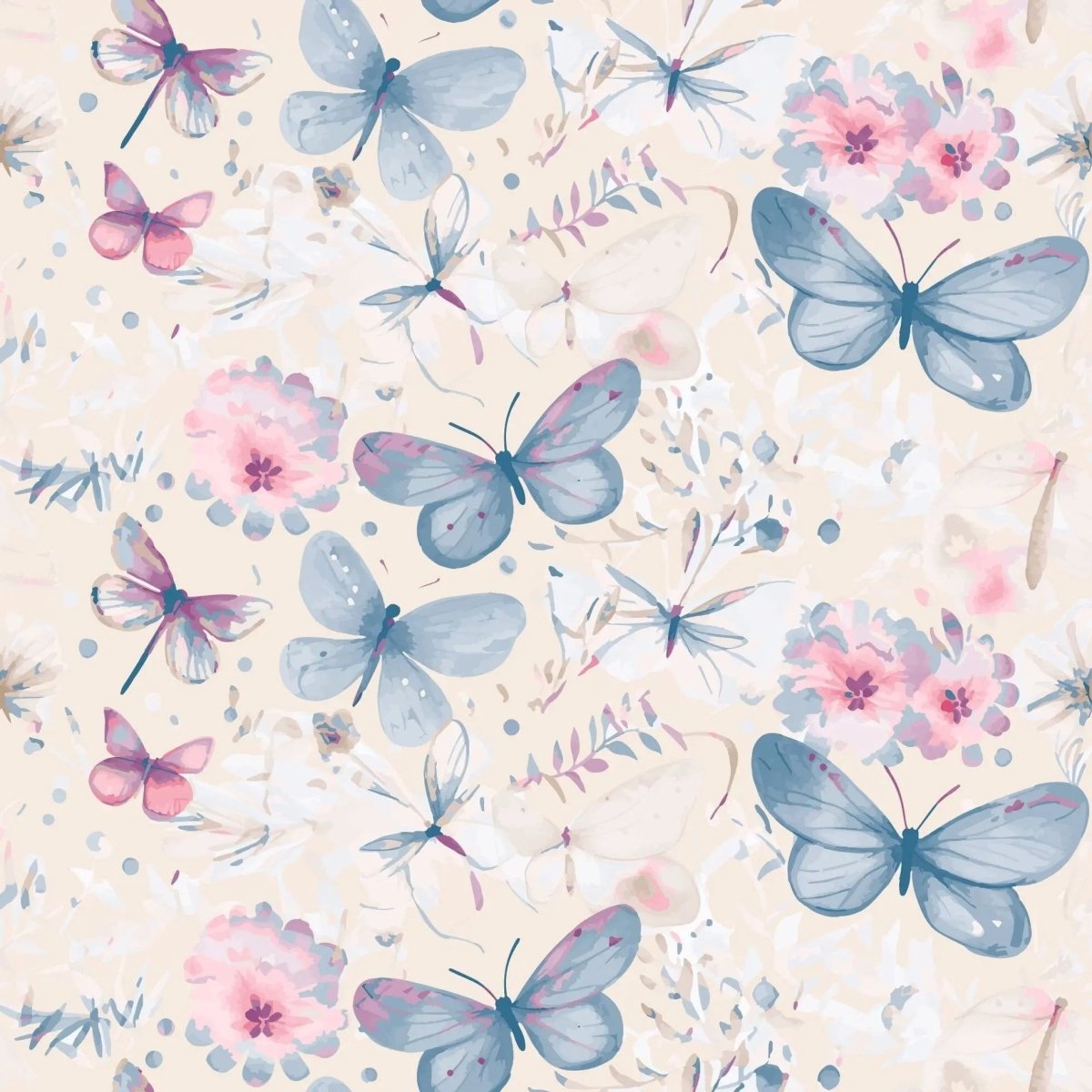 Sweet Bamboo Watercolor Butterfly Convertible Romper with Two Way Zip for Babies - 