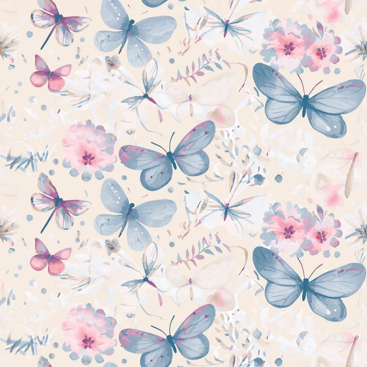 Sweet Bamboo Watercolor Butterfly Zipper Footie - 