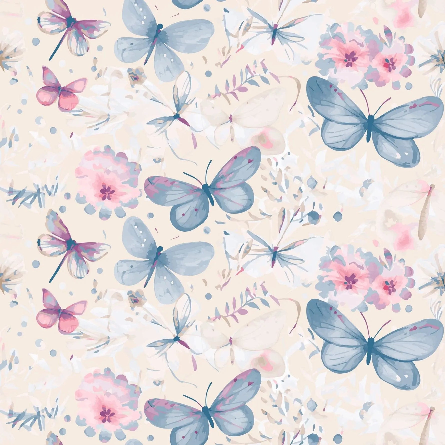 Sweet Bamboo Watercolor Butterfly Zipper Footie - 