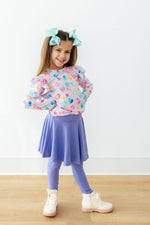 Mila & Rose ® Watercolor Kisses L/S Ruffle Tee - 