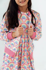 Watercolor Rainbows Satin Jacket - Sleeve, Textile, Pink, Baby & Toddler Clothing, Child | Everetts Place