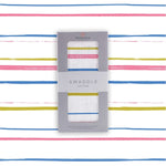 Newcastle Classics Watercolor Stripe Cotton Muslin Swaddle Blanket for Newborn Babies - 