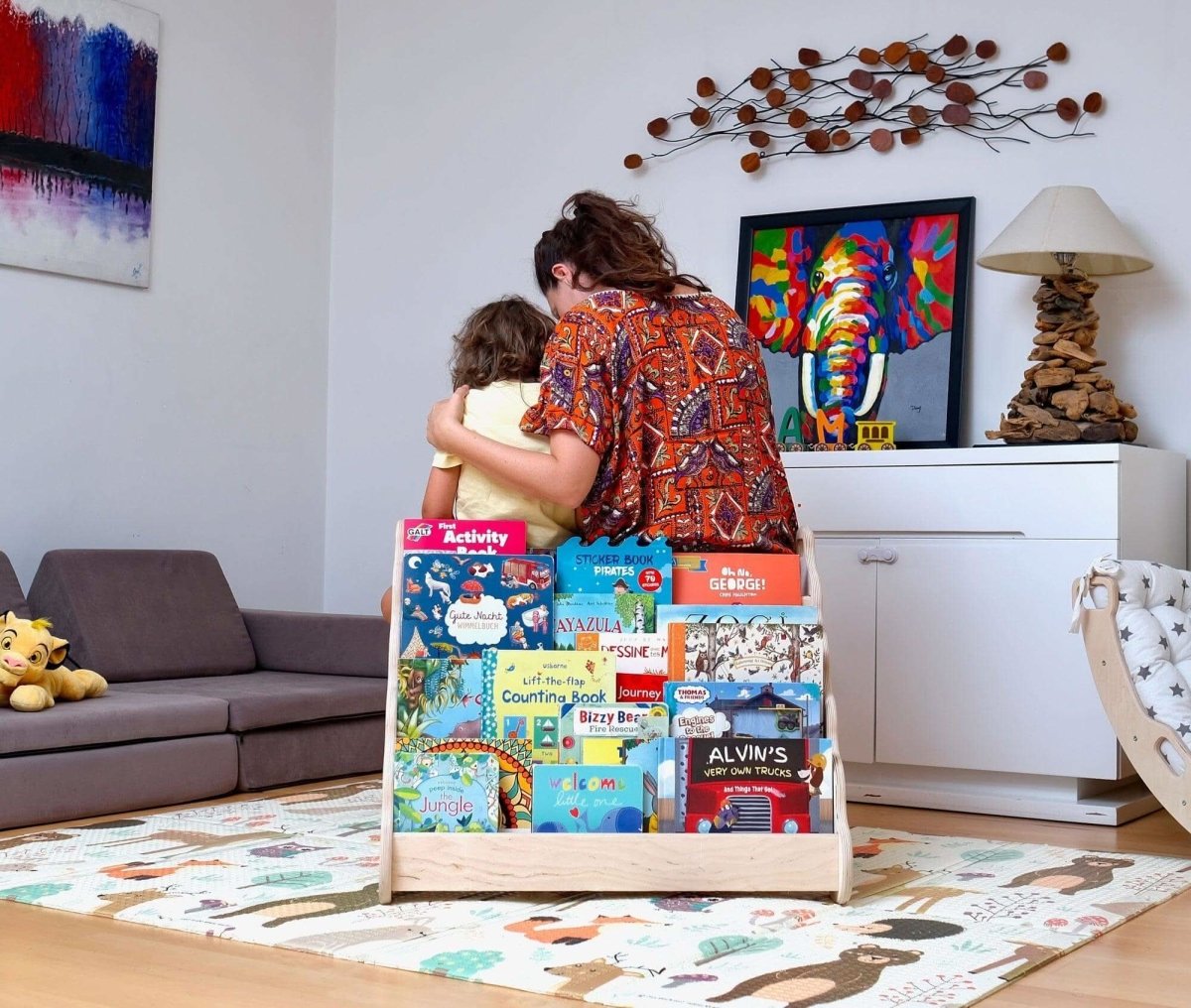 Kidodido Wave Design Curved Wooden Bookshelf Small Medium Large - Everetts Place Boutique - 