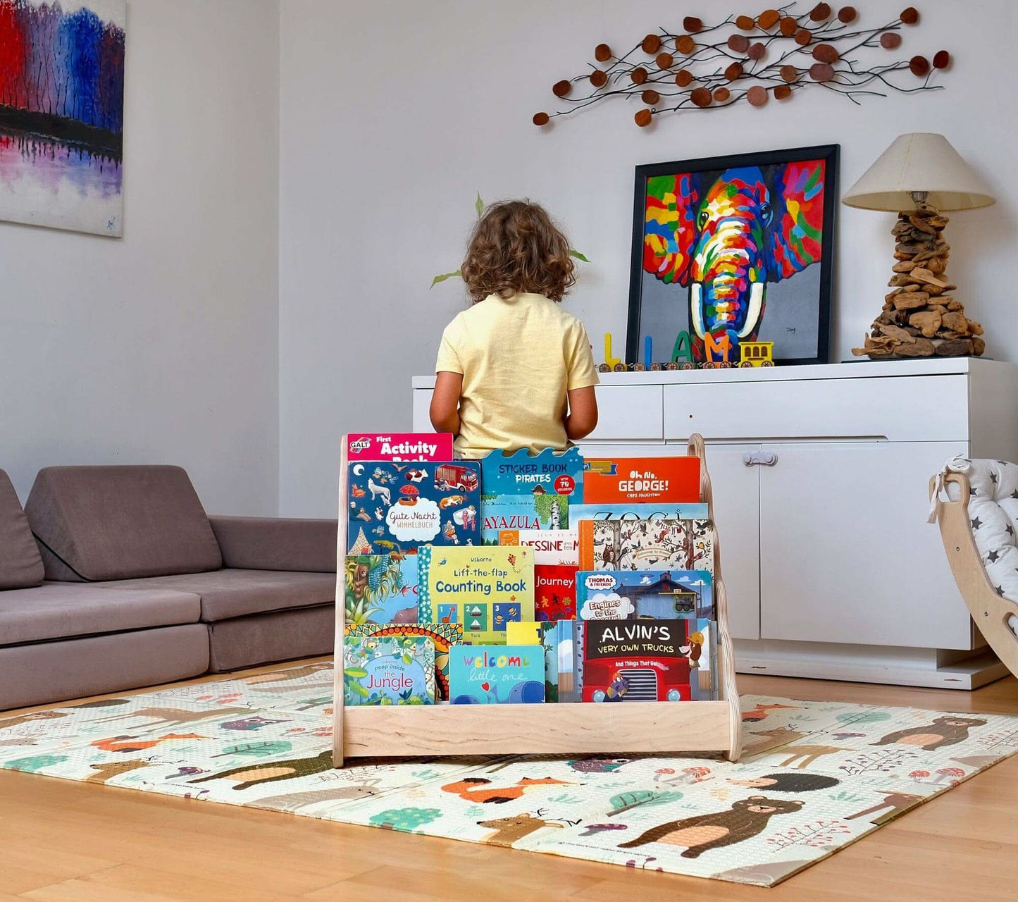Wave Design Curved Wooden Bookshelf Small Medium Large Kidodido Everetts Place: Online Boutique
