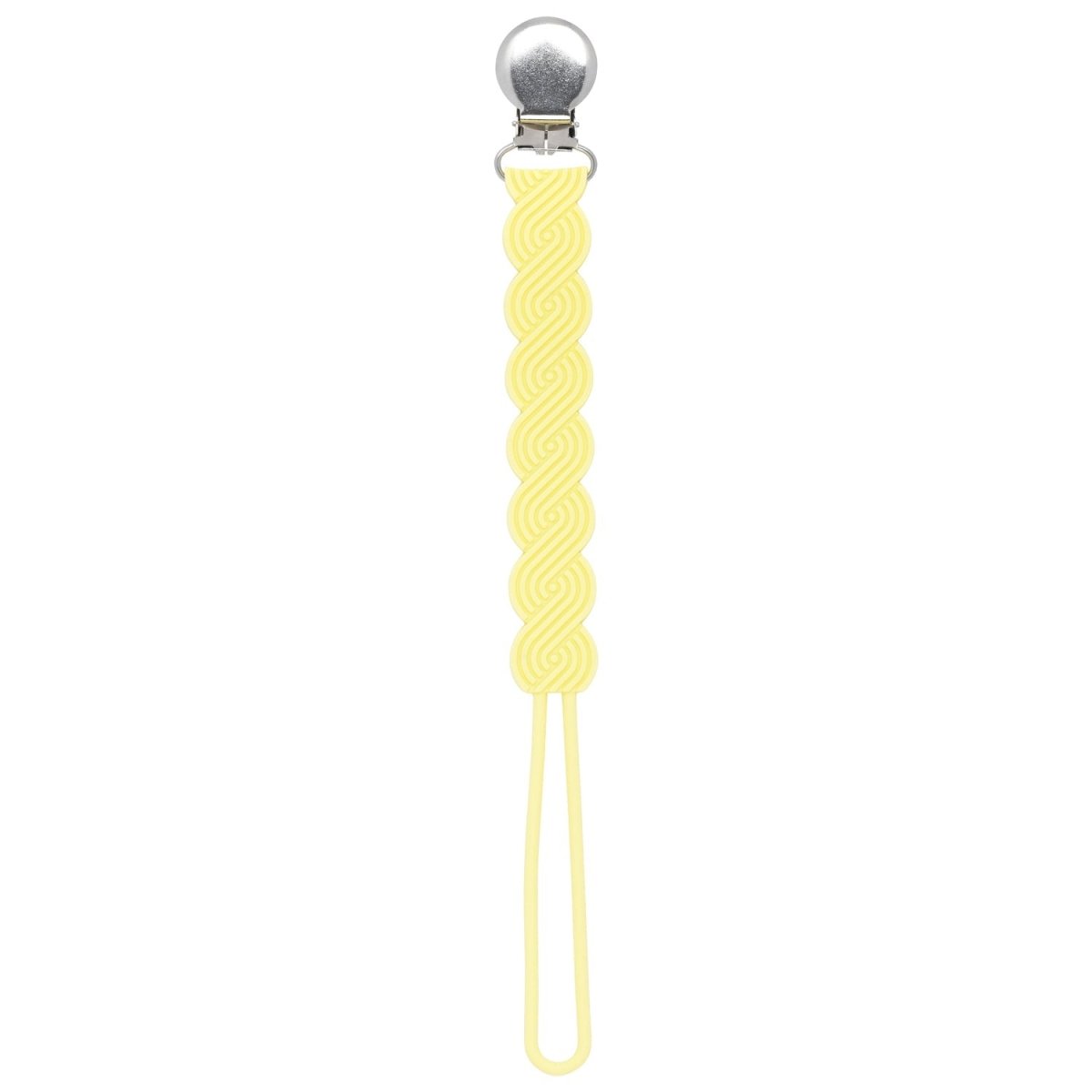Three Little Tots Waverly Baby Yellow All Silicone One Piece Pacifier Clip - 