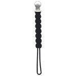 Three Little Tots Waverly Black All Silicone One Piece Pacifier Clip - 