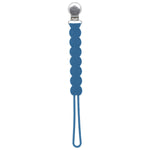 Three Little Tots Waverly Blue All Silicone One Piece Pacifier Clip - 