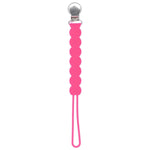 Three Little Tots Waverly Hot Pink All Silicone One Piece Pacifier Clip - 