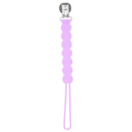 Three Little Tots Waverly Lavender Purple All Silicone One Piece Pacifier Clip - 
