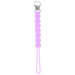 Three Little Tots Waverly Lavender Purple All Silicone One Piece Pacifier Clip - 