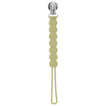 Three Little Tots Waverly Olive Green All Silicone One Piece Pacifier Clip - 