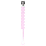 Three Little Tots Waverly Pink All Silicone One Piece Pacifier Clip - 