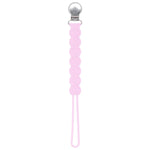 Three Little Tots Waverly Pink All Silicone One Piece Pacifier Clip - 