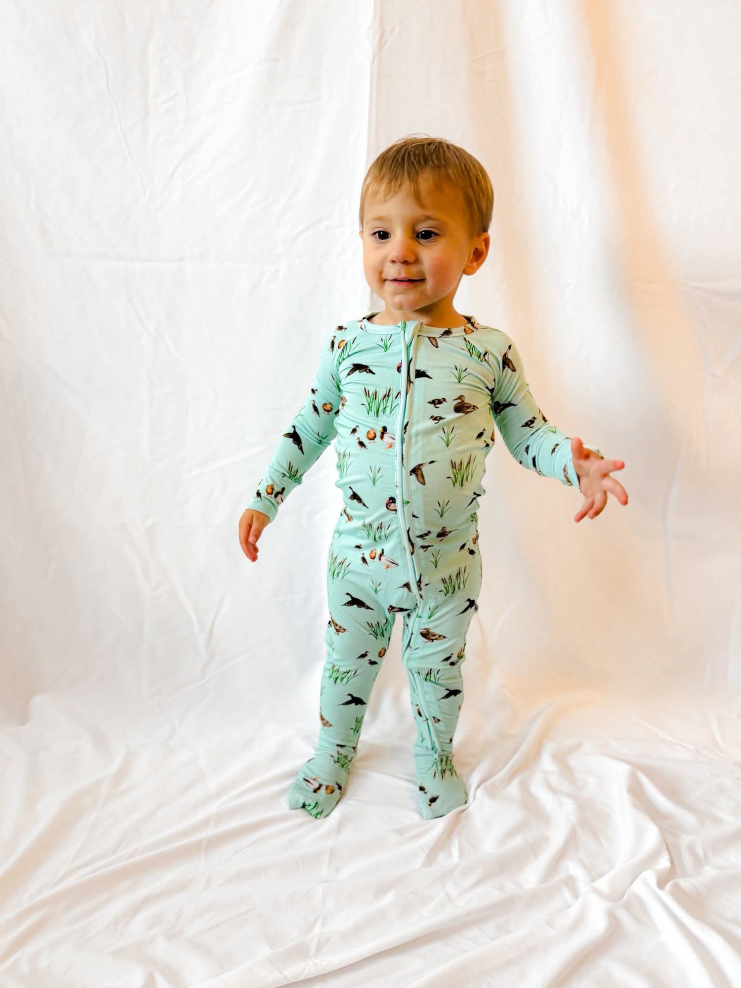 Dragonfly Dreams Bamboo We Flock Together Convertible Zip - Up