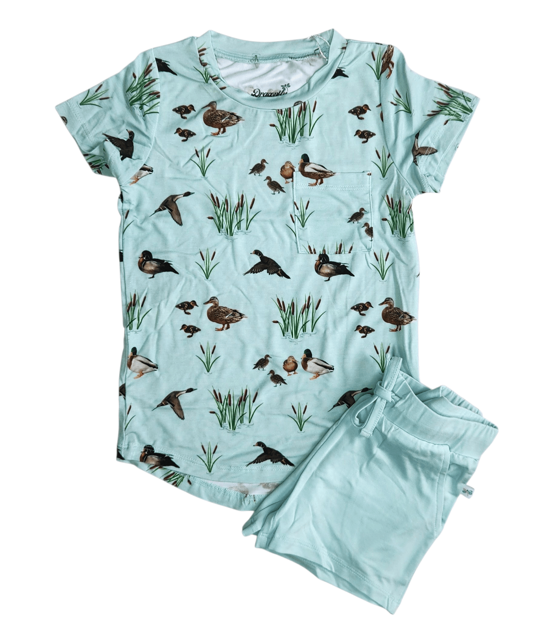 Dragonfly Dreams Bamboo We Flock Together Pocket T-Shirt and Short Set