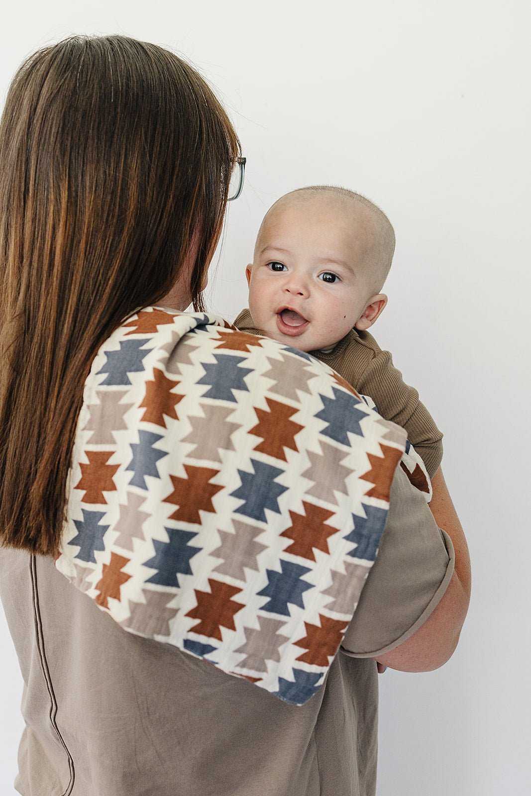 Mebie Baby Western Aztec Muslin Burp Cloth - 