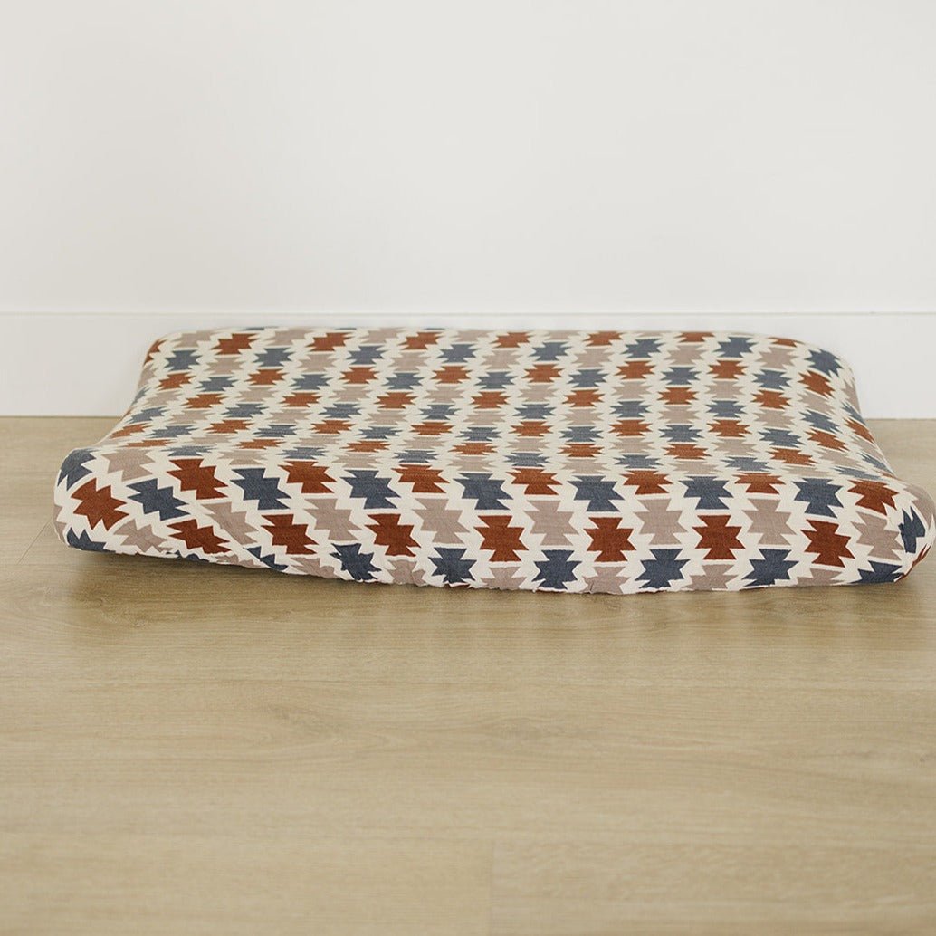 Mebie Baby Western Aztec Muslin Changing Pad Cover - 