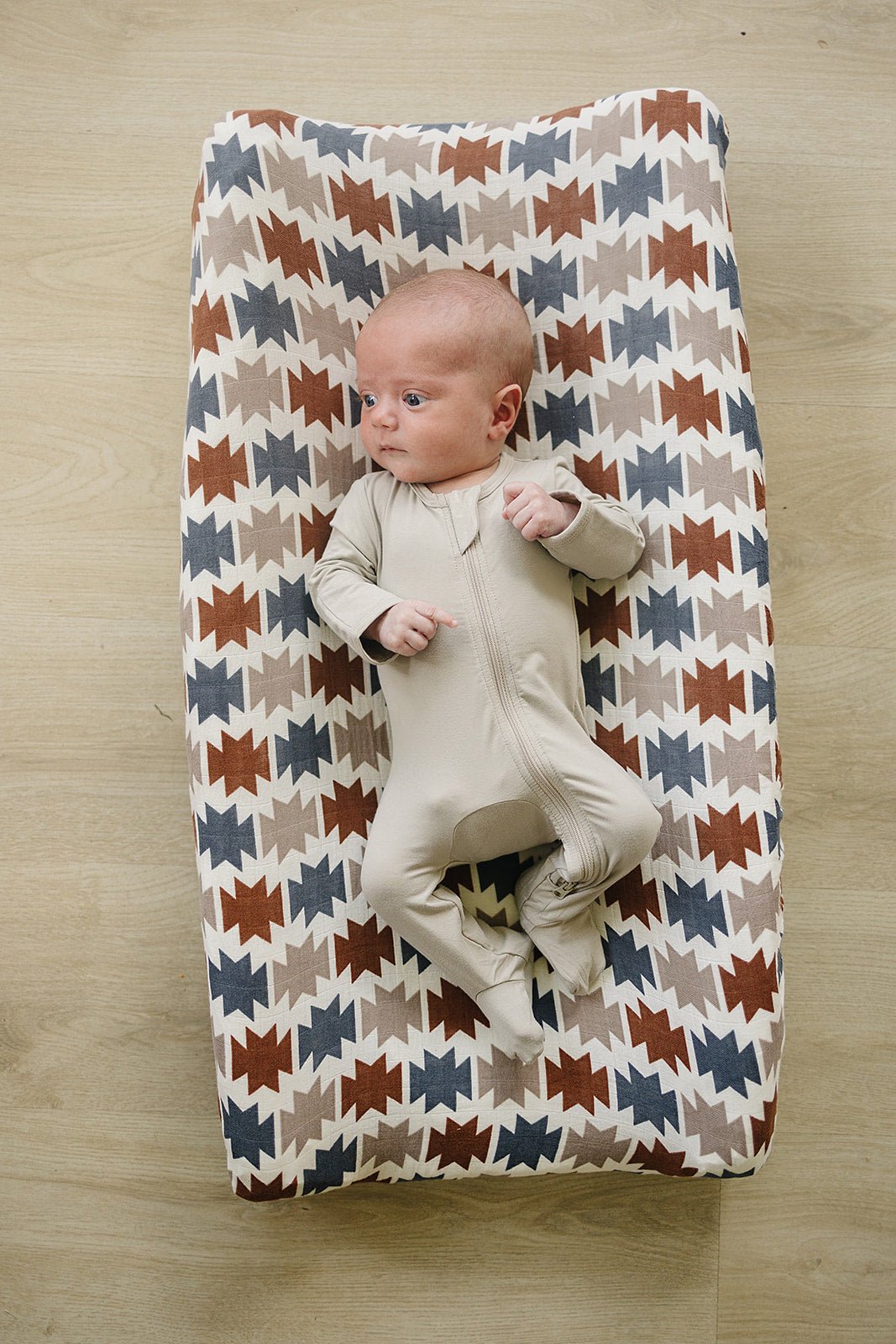 Mebie Baby Western Aztec Muslin Changing Pad Cover - 