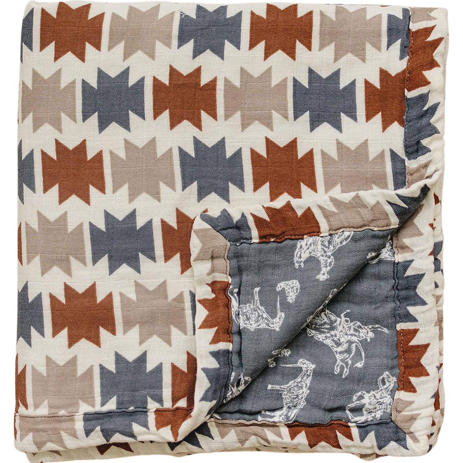 Mebie Baby Western Aztec + Wild West Muslin Quilt - 
