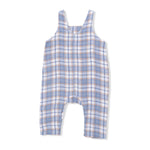 Angel Dear Western Boot Plaid - Crew Neck Tee with Overalls - 