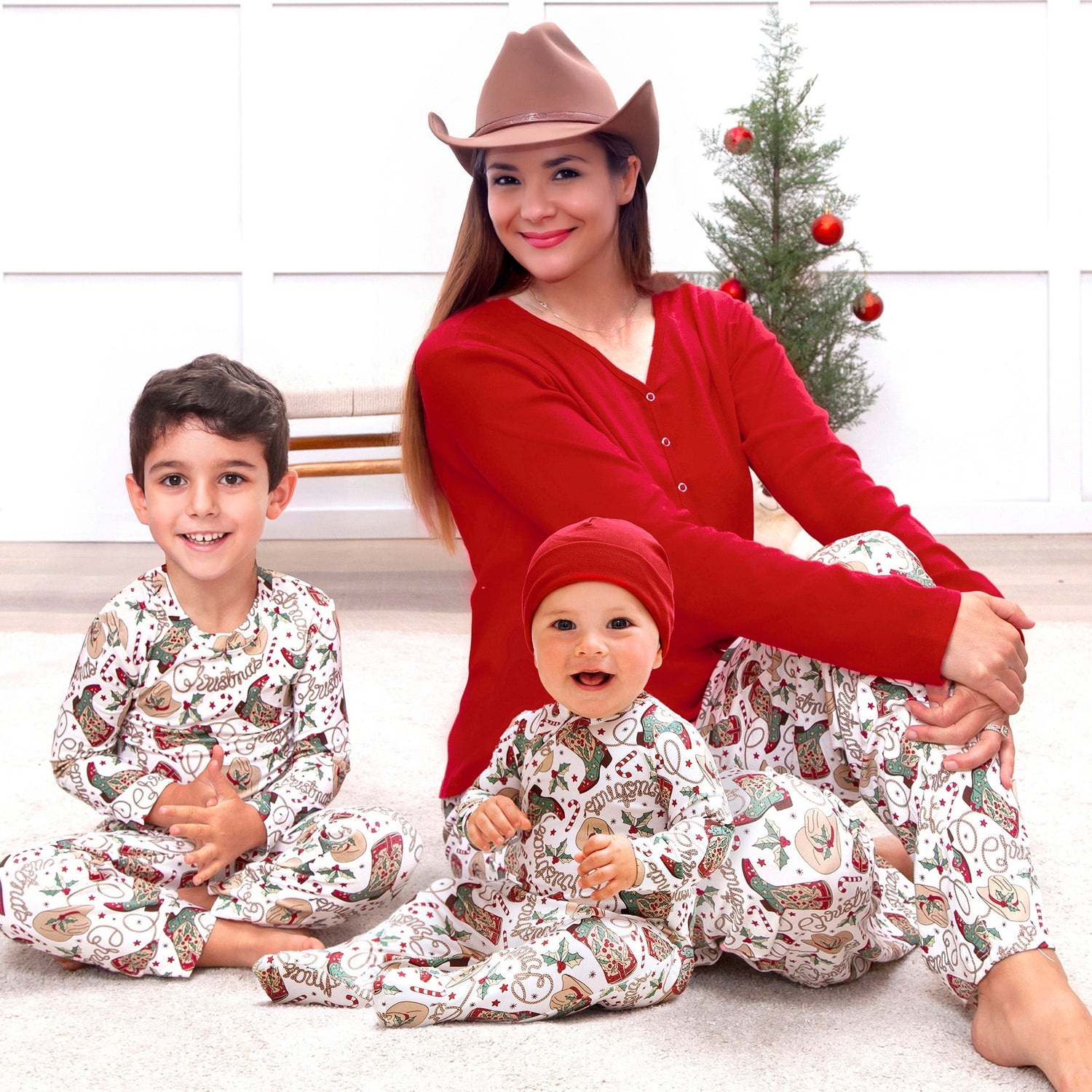 Tesa Babe Western Christmas Family Matching Bamboo Pajamas - CowboyEveretts Place