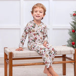Tesa Babe Western Christmas Pajamas For Kids Bamboo Holiday PJs Set - Everetts Place Boutique - 