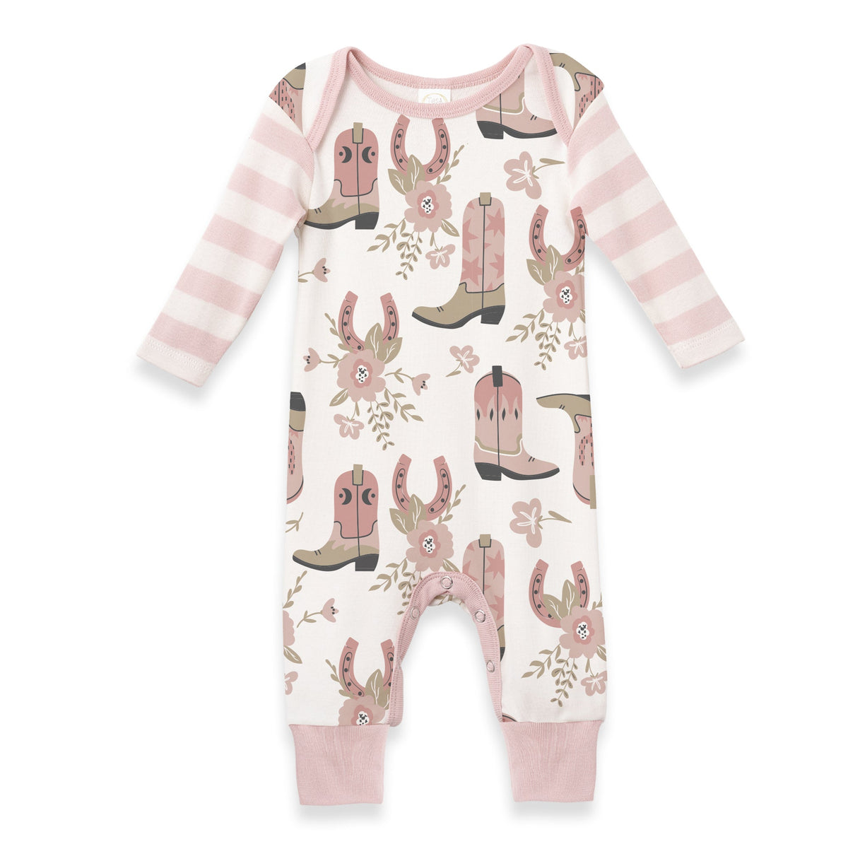 Tesa Babe Western Cowgirl Boots Baby Cotton RomperEveretts Place