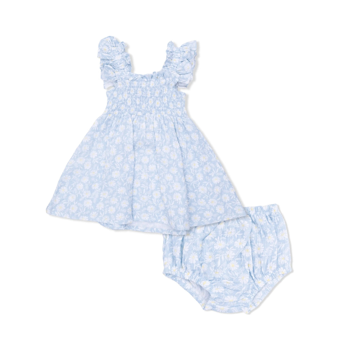 Angel Dear Western Daisies - Smocked Sundress with Bloomer - 