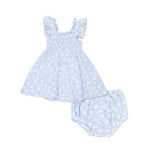 Angel Dear Western Daisies - Smocked Sundress with Bloomer - 