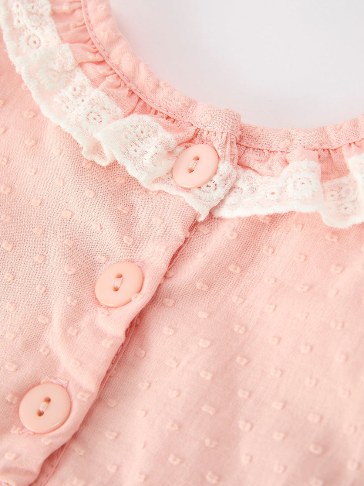 Rylee Faith Designs Western Horse Embroidery Girls Romper Lace Petals Collar Puff Sleeve