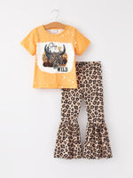 Rylee Faith Designs Western Leopard Print Girls Set - 