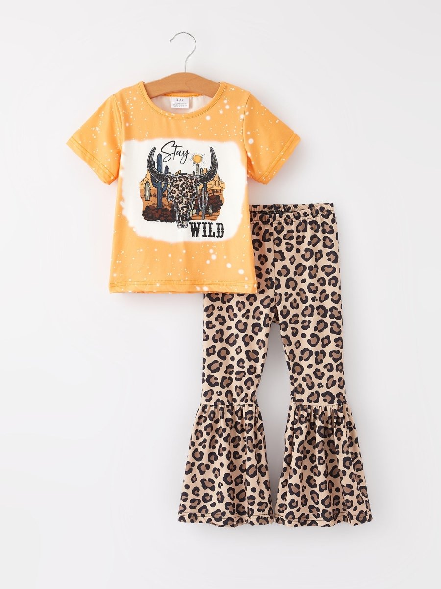 Rylee Faith Designs Western Leopard Print Girls Set - 